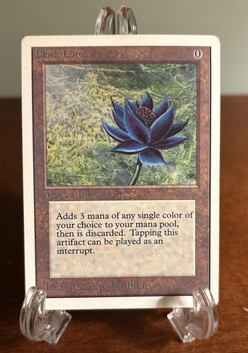 MTG Black Lotus Unlimited LP Front MP Back Magic The Gathering Christopher Rush