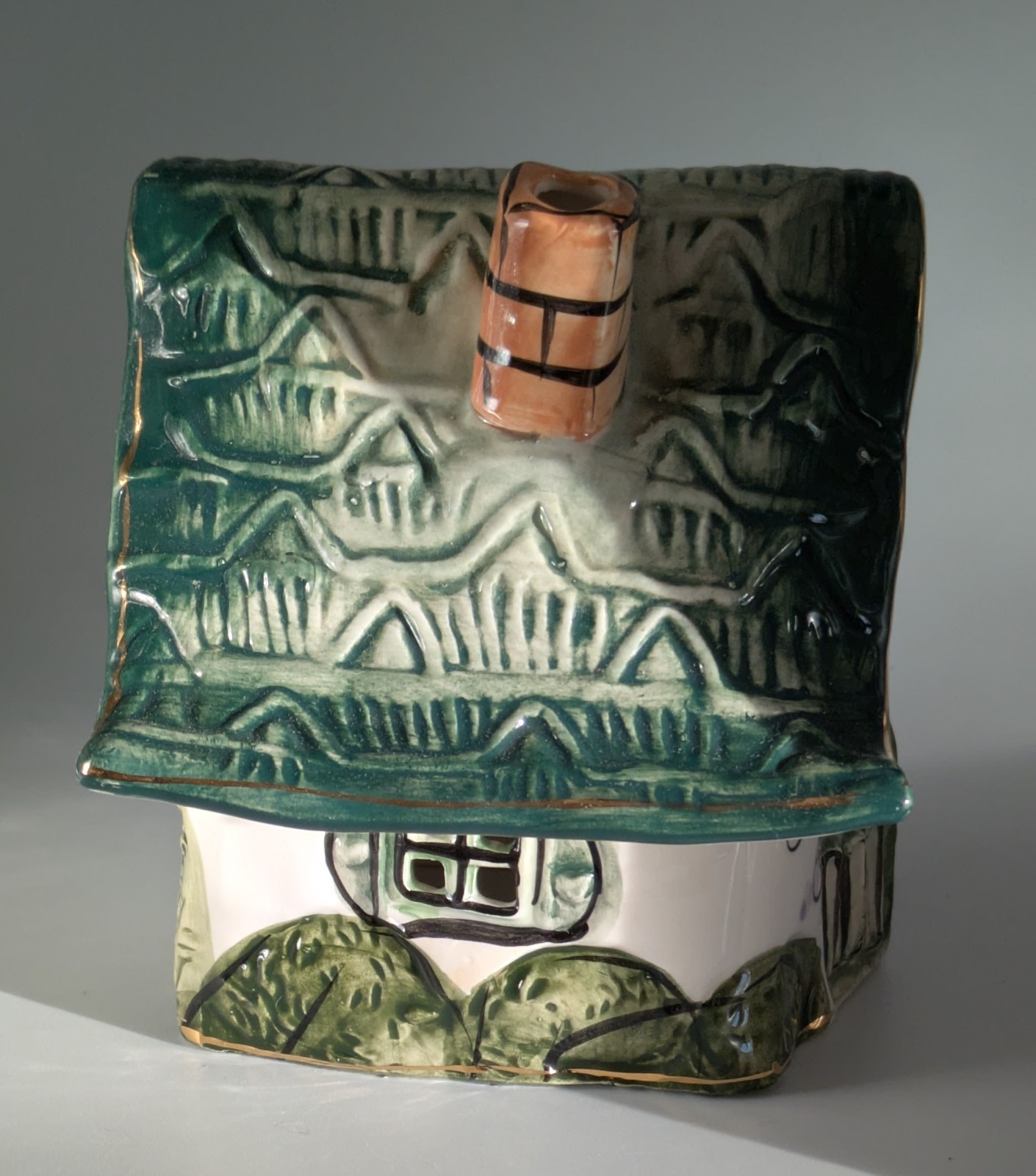 Blue Sky Clayworks Floral Cottage Tea Light Holder 2000 Signed Heather Goldminc