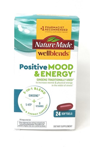 Nature Made wellblends POSITIVE MOOD & ENERGY; 24 Softgels; 05/2025