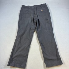 Carhartt Rugged Flex Relaxed Fit Canvas Work Pants Gray BN2291-M 34x30 Mens