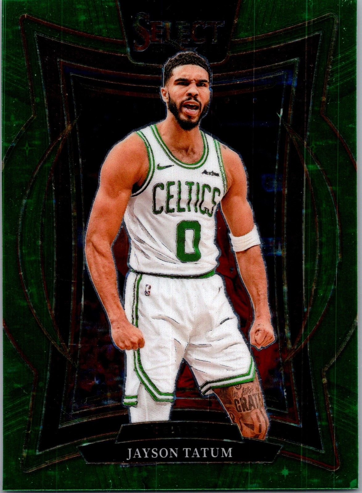 2024-25 Panini Select #2 Jayson Tatum Green Stars Prizm