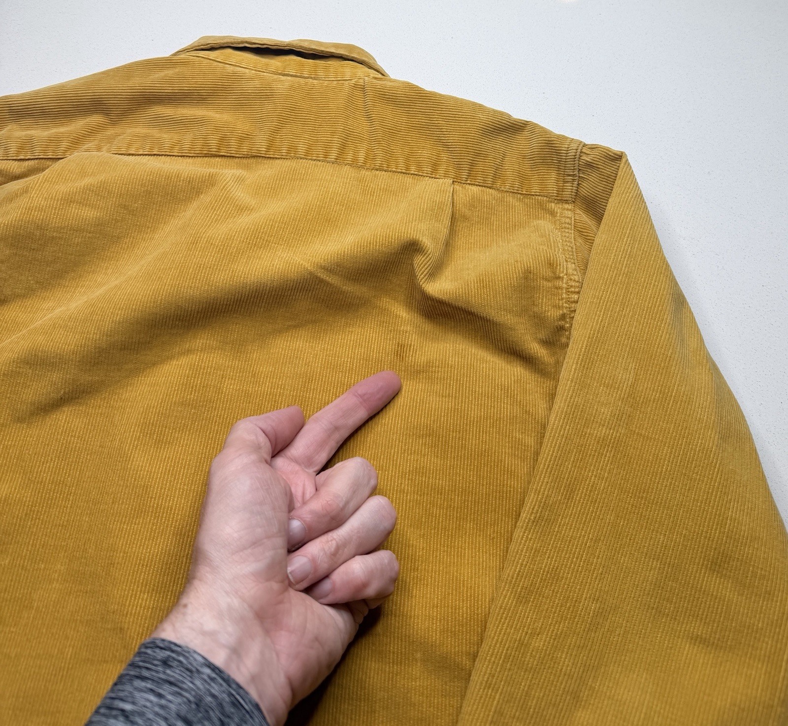 Vintage Deer Creek Gold Corduroy Loop Collar Shirt Men’s Size M L 40s 50s 60s