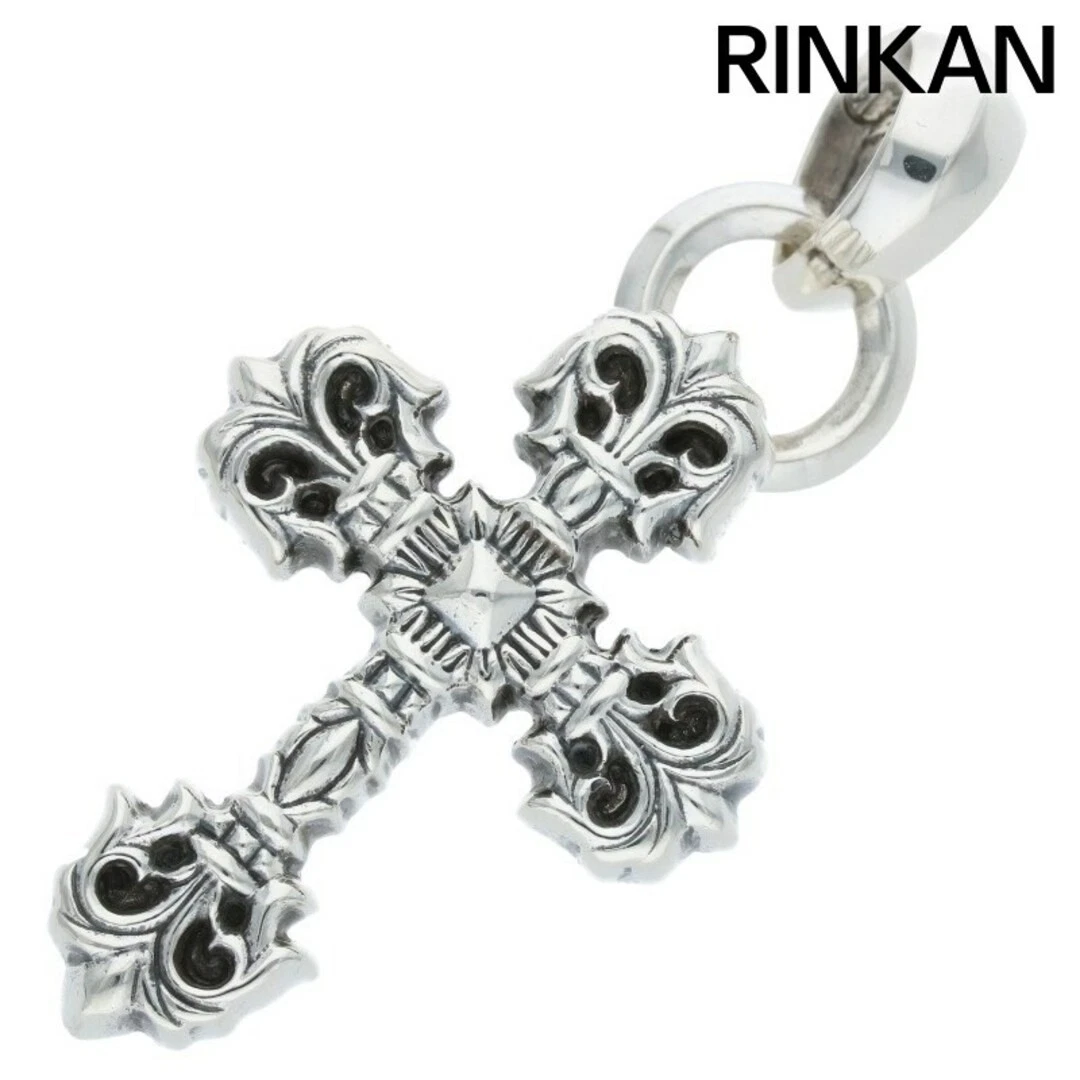 CHROME HEARTS Cromo cuori filigrana croce XSM W BALE filigrana croce XS cauzione argento senza collo