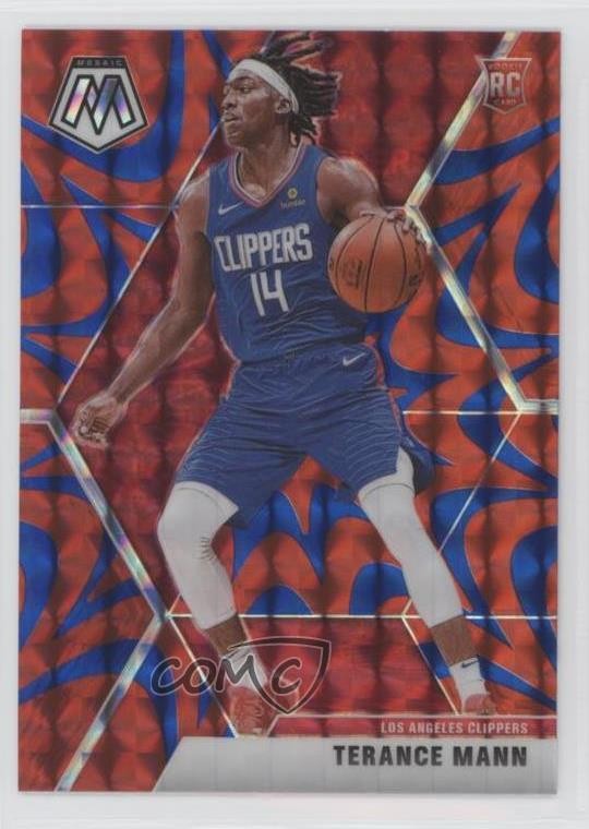 2019-20 Panini Mosaic Rookies Reactive Blue Prizm Terance Mann #246 0y59