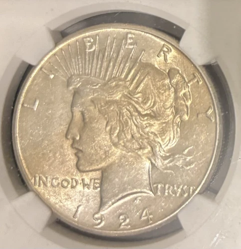 1924 S NGC AU53 Peace Silver Dollar