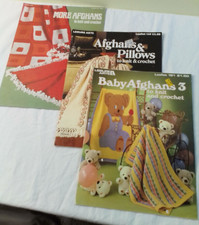 3 "Leisure Arts" Knit  Crochet pattern booklets 1979  1980