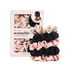 SATIN SCRUNCHIES 5PC SET - ASSORTED