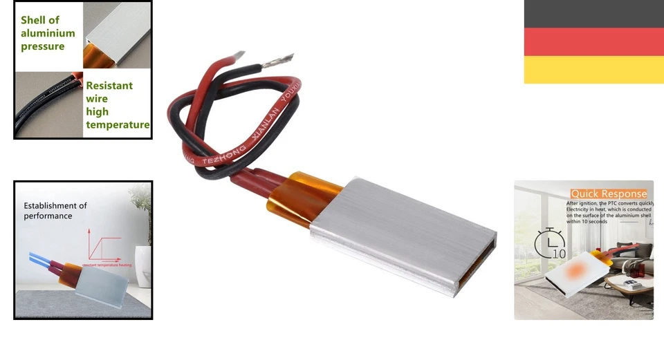 PTC Heizelement 12V 5W Aluminium Keramik Heizplatte - Bild 2 von 4