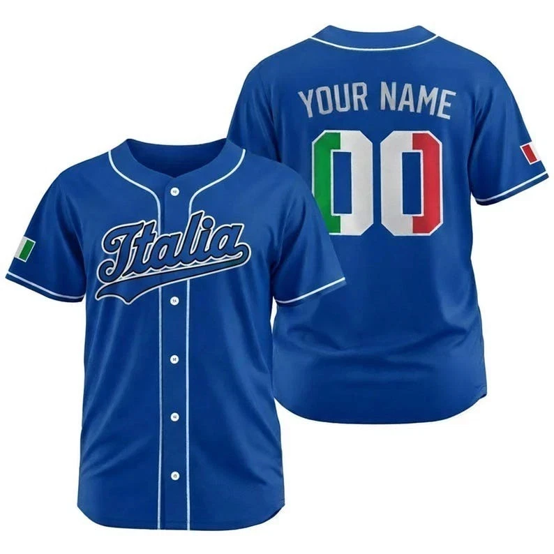 Personalized Men's Italy Baseball 2026 World Baseball Classic Jersey Shirt