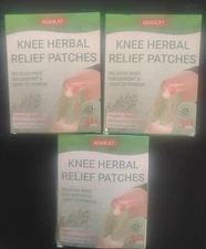 3X Knee Pain Relief Patches, Herbal Warming Plaster, 30 patches, ea Long-Lasting