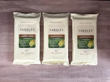 3 pks 12X8 Yardley London body wipes 18ct. disposable washcloths 54 wipes total