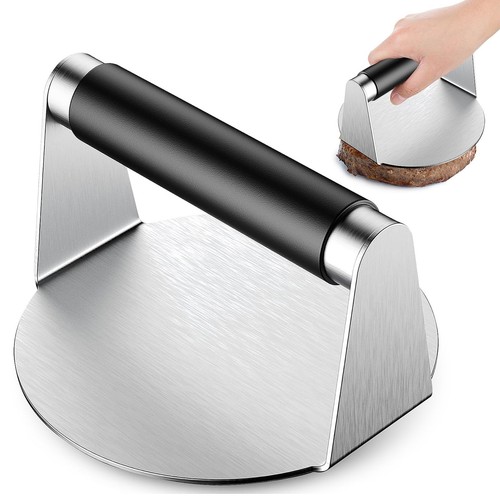 Smash Burger Press Stainless Steel Hamburger Press Round Patty Maker Smasher ...