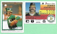 1991 OPC O-PEE-CHEE Premier Dennis Eckersley #38 Athletics👍