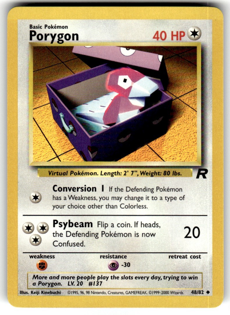 2000 Pokemon Team Rocket Porygon #48/82