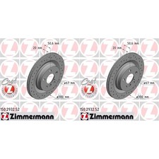 2x ZIMMERMANN SPORT BREMSSCHEIBEN 300mm GELOCHT HINTEN passend für BMW 2 X1 MINI