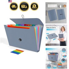 Accordion File Organizer, Expanding File Folder for Sorting Documents and Pap...