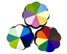 Momenta 8-Piece Removable Wedges Ink Pad Set - Rainbow, Pastel, Cool Tones Set 3
