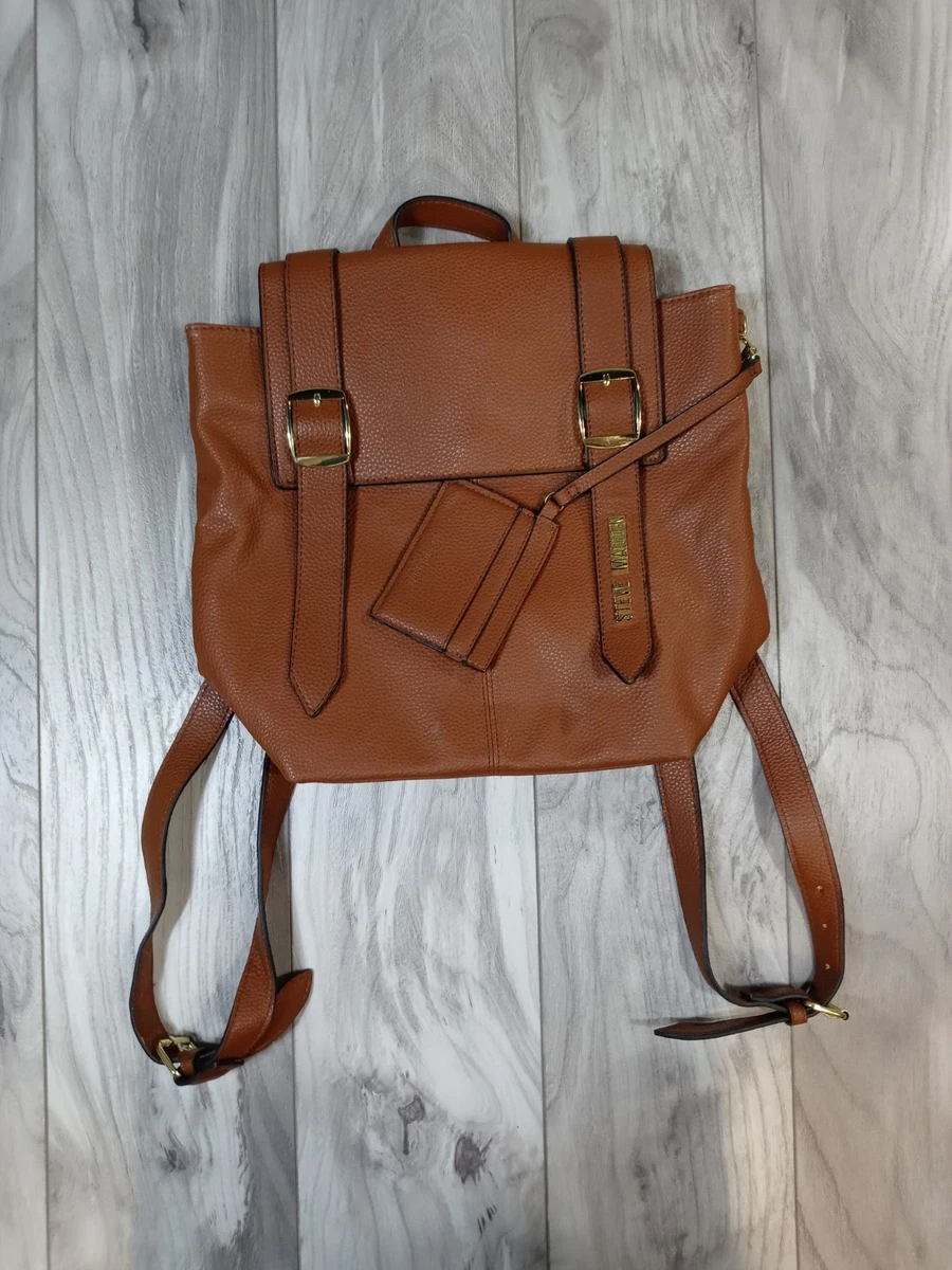 Steve Madden Brown Taupe Suede Backpack Satchel BHADLEE Taupe Suede Shoulder Strap Tote Bag | Women main image 4