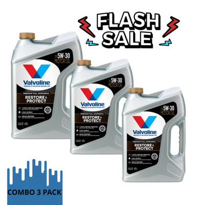 3PACK Valvoline Restore & Protect 5W-30 Full Synthetic Motor Oil Removes Deposit