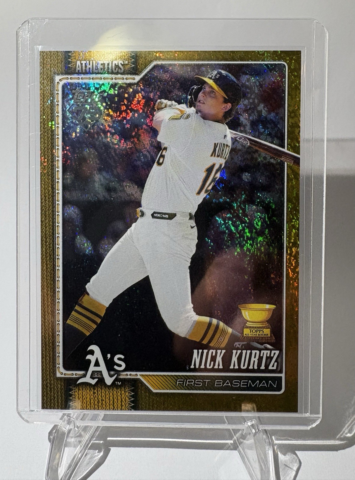 2026 Topps Series 1 Nick Kurtz Gold Rainbow Foil /50 Oakland Athletics #97
