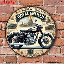 Vintage Round Tin Metal Signs Home D cor 8x8 Wall Art Retro Garage Sculpture Gif