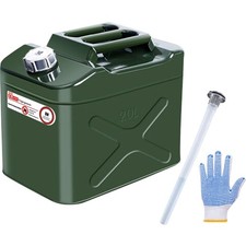 Benzinkanister 20l Metall, Kraftstoffkanister, UN-Zulassung, Benzin Diesel, grün