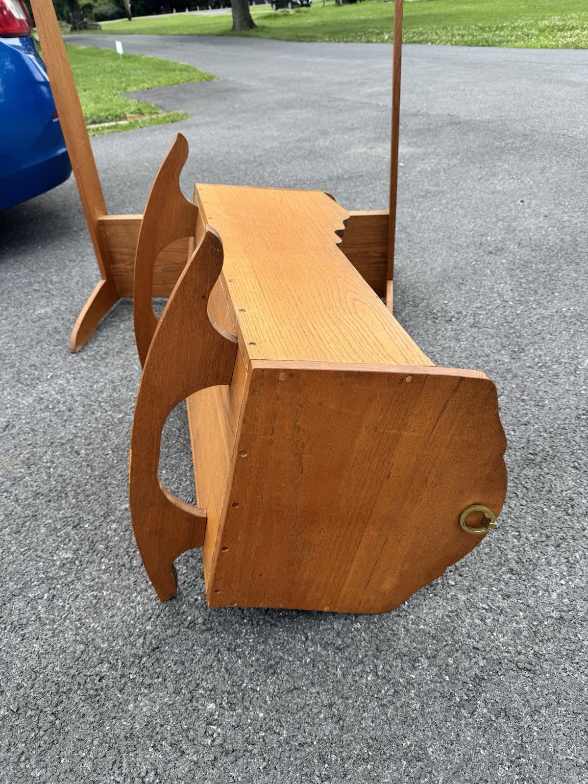 Antique Wooden Handmade Baby Cradle Crib Bassinet HEAVY 