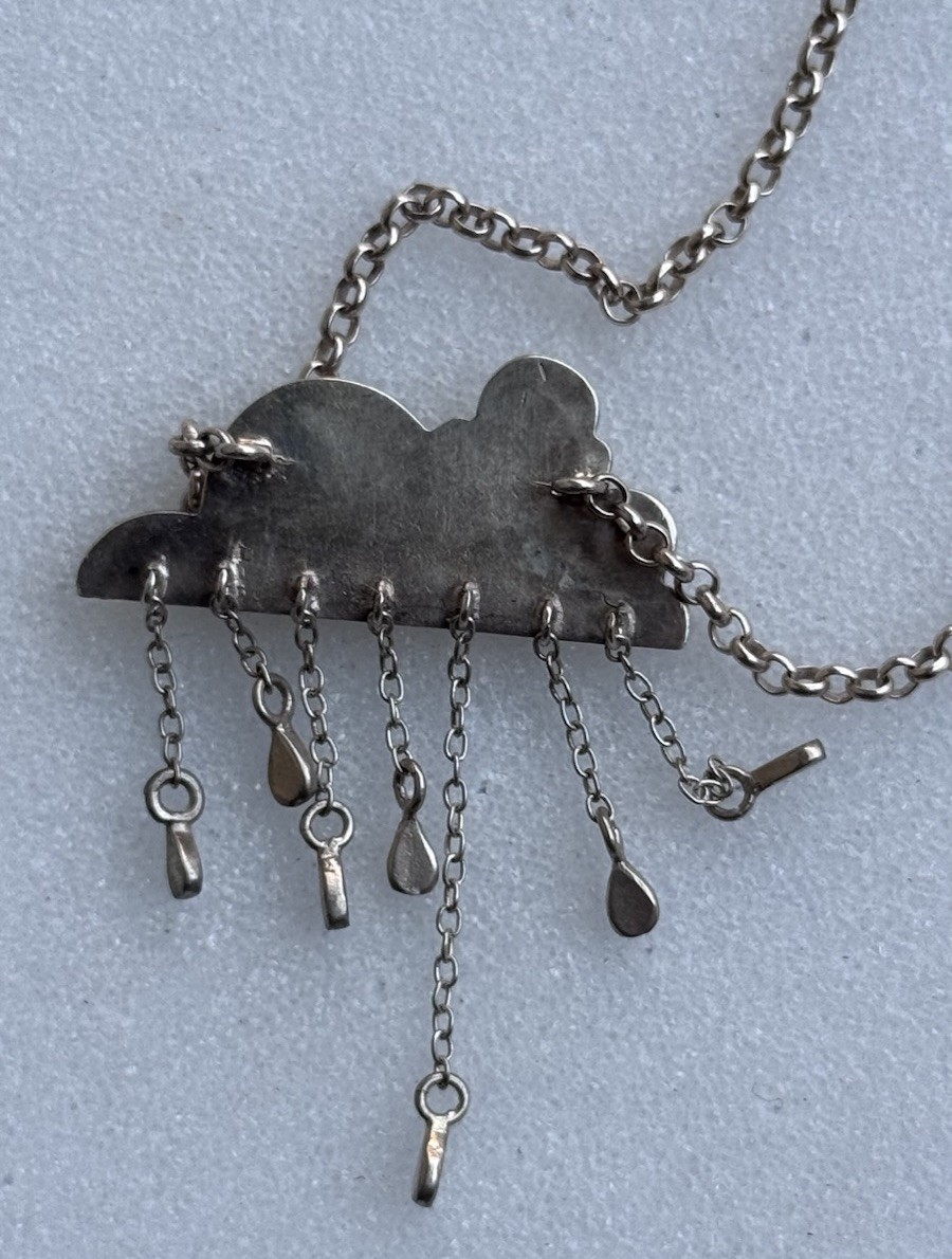 925 Sterling Silver Cloud Shape Pendant Charming … - image 7