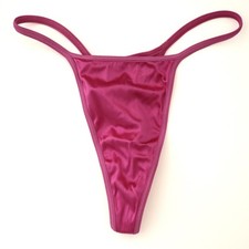 NEW Victoria's Secret VINTAGE Second Skin Satin String Thong Panty LARGE