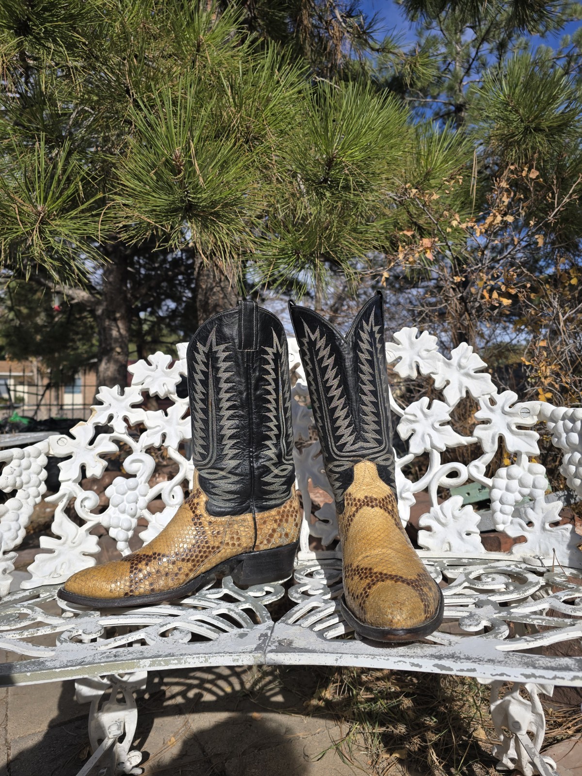 9.5D 🔥🐍 ROCK PYTHON SNAKESKIN POINTED TOE🔥🐍 V… - image 8