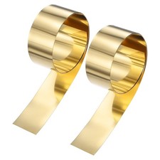 2 PCS Brass Sheet Roll, 39 x 1.2 x 0.008 inch, Metal Foil Plate, DIY Crafts