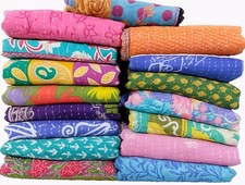Wholesale Lot Of Indian Vintage Kantha Quilt Handmade Throw Revers..
