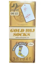 Sockopath 999.9 Gold Crew Socks Mens/ Woman's /Unisex 