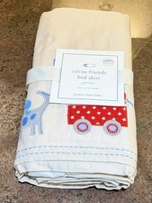 Pottery Barn Baby Circus Friends Kinderbett-/Kleinkindbettrock wunderschön bestickt!!