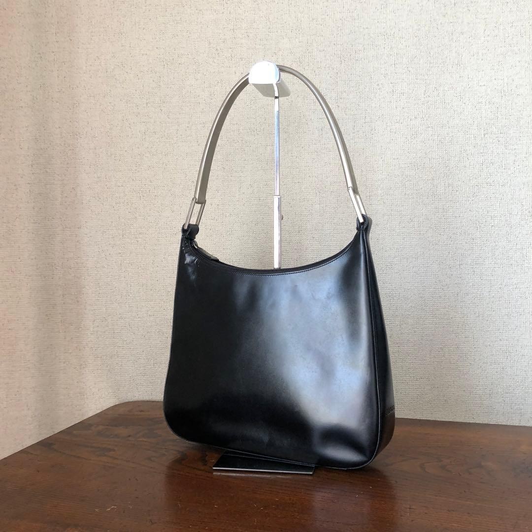 PRADA FW1998 Metal Handle Shoulder Bag From Japan