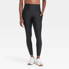 All in Motion Size Small Regular High Rise Effortless Support Leggings Black