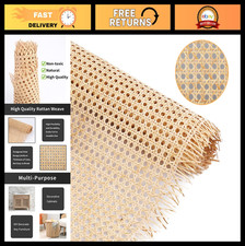 Natural Rattan Cane Webbing 14" Width x 2ft - Open Mesh for Furniture, Chair, Ca