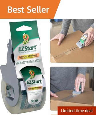 Whisper Quiet EZ Start Clear Packing Tape - Perfect for Home & Office 55 Yards