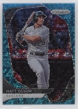 2020 Panini Prizm Tier II Quick Pitch Teal Donut Circle 1/15 Matt Olson #185 o7m