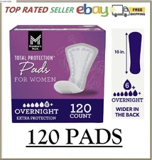 Member's Mark Total Protection Overnight Pad for Women 120 ct. FREE shipping