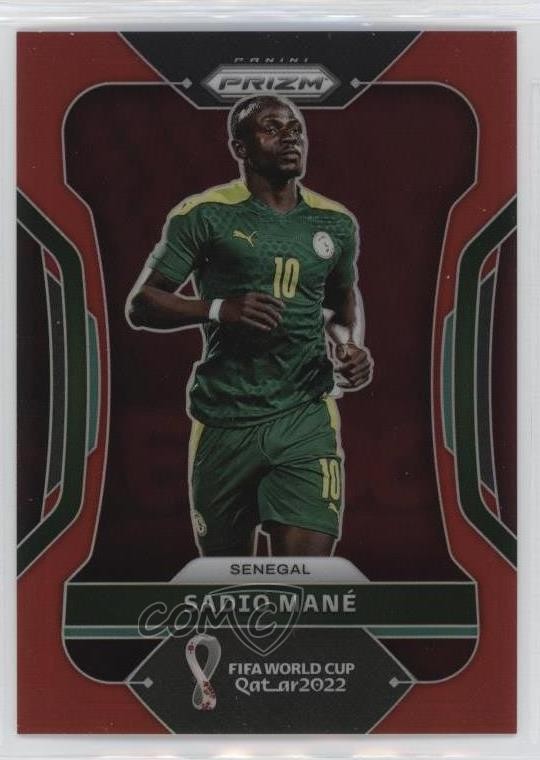2022 Panini Prizm World Cup Qatar Red Prizm 169/399 Sadio Mane #252 04ae
