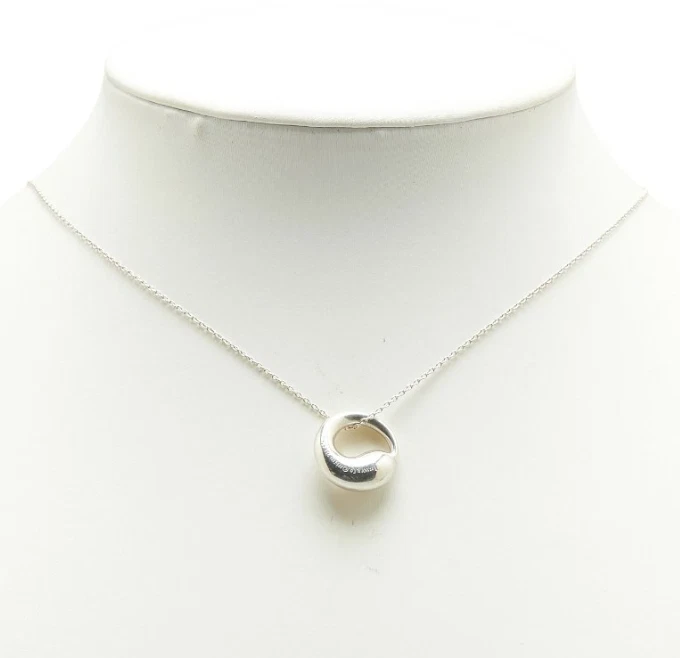 Collana lunga cerchio eterno Tiffany & Co. 32" argento 925 Peretti Auth #9221
