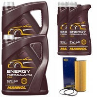 MotoröL Set Mannol Energy Formula PD 5W-40 12 Liter + ÖLfilter FüR Audi A8 4.0