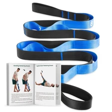 Non-Elastic Yoga Stretch Straps with Loops - Durable Nylon Bands for Flexibility