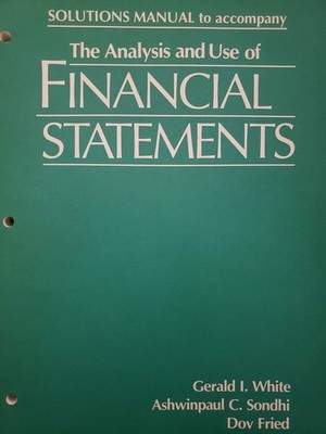 The Analysis and Use of Financial Statements (Solutions Manual) - paperback ...