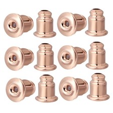 Earring Backs 12PCS Rose Gold Locking Earring Backs for Studs Droopy Ears Hea...