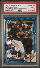 2021 BOWMAN DRAFT CHROME SAPPHIRE EDITION #BDC168 ENDY RODRIGUEZ PSA 9