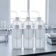 6pcs/set Plastic Safety Wash Bottle/Lab Squeeze Bottle 500ml LDPE Squirt Bottle