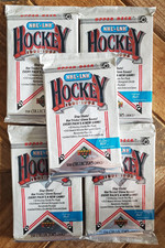 1991-92 Upper Deck Hockey Sealed (5) Pack Lot  Brett Hull Auto *Bubble Mailer