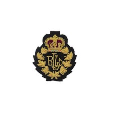 Ralph Lauren Gold Bullion Wire Hand Embroidered Patch Handgesticke Abzeichen